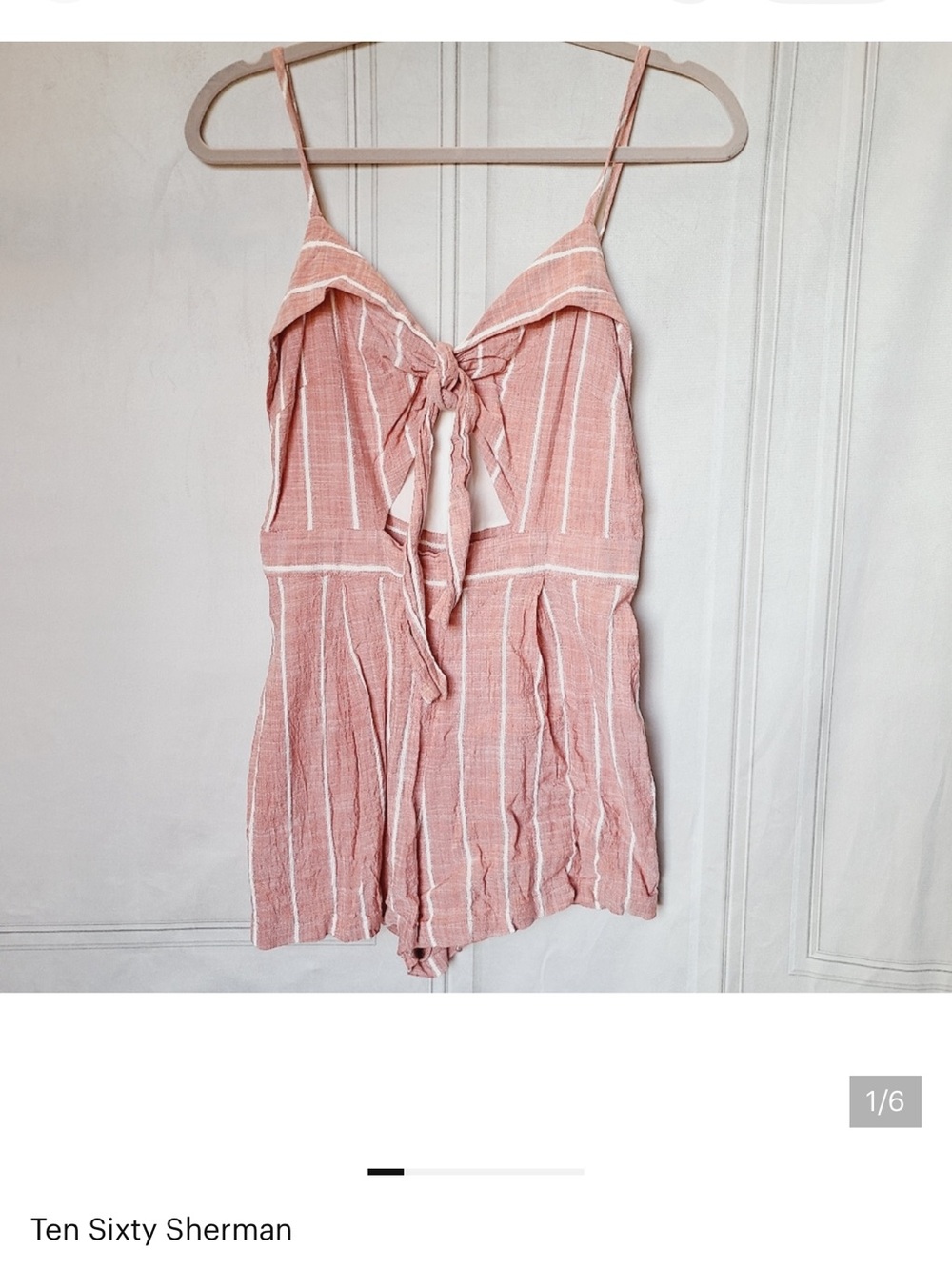 Ten Sixty Sherman Stripe Cutout Romper